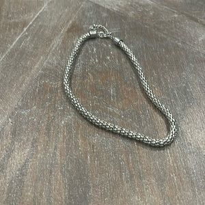 Silver choker necklace